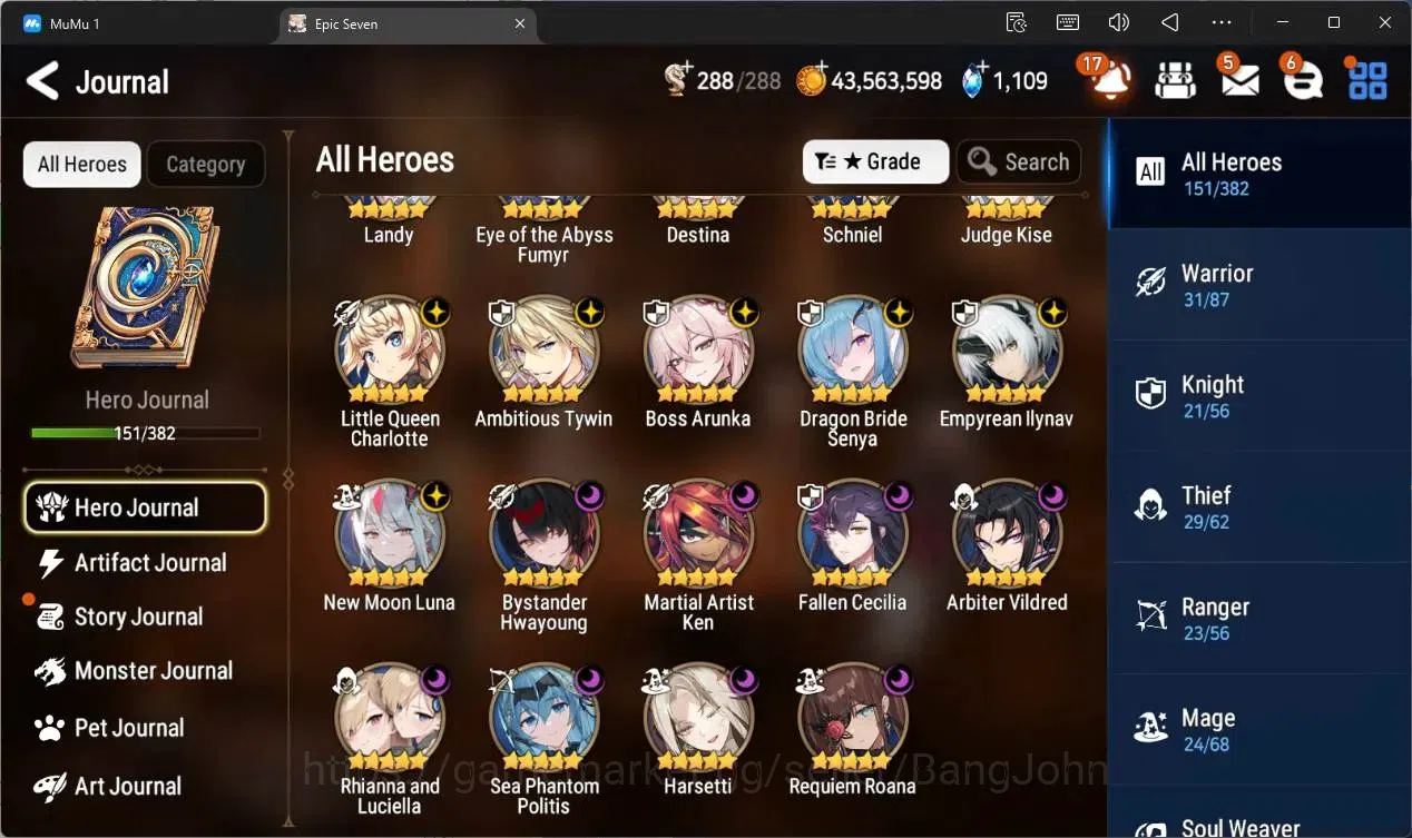 Epic Seven Accounts Global Unverif |15 ML(B Arunka,E Ilynav,NM Luna,Rn image 7