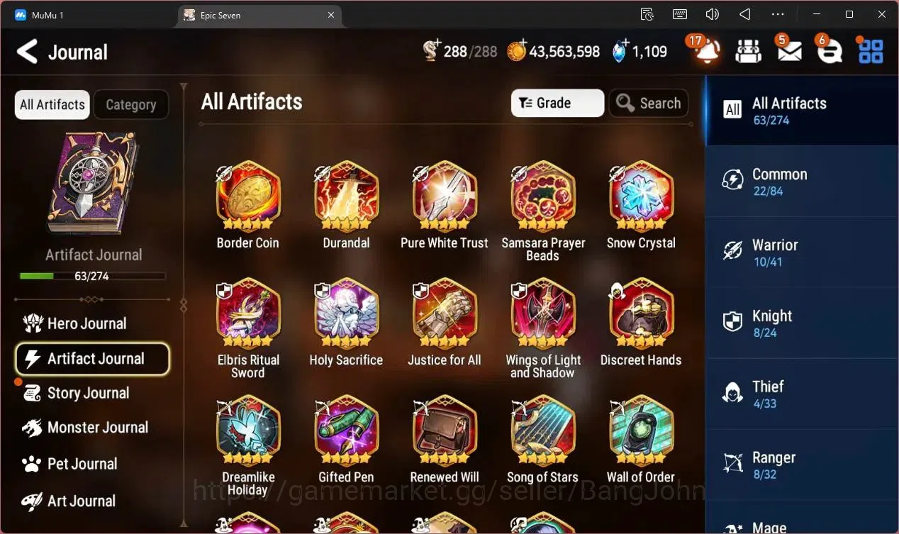 Epic Seven Accounts Global Unverif |15 ML(B Arunka,E Ilynav,NM Luna,Rn image 8