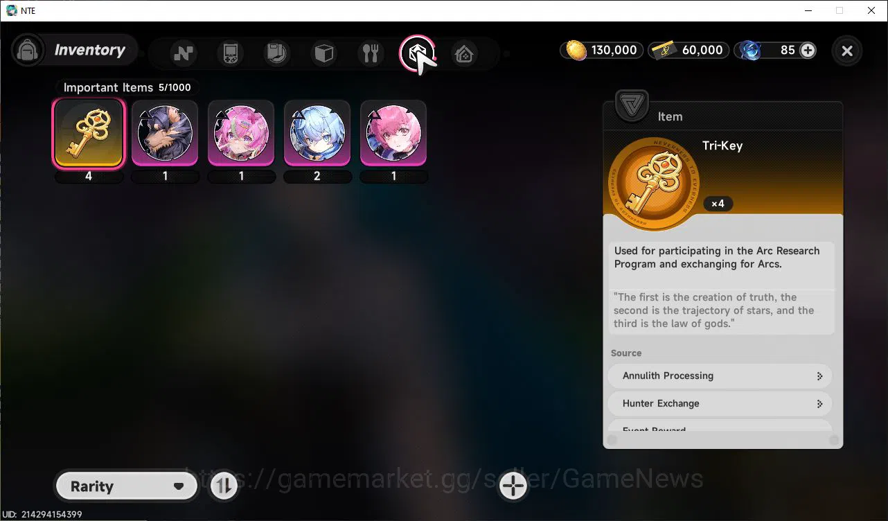 Neverness to Everness Accounts GLOBAL EU |HL 3| 1 SSR Limited Nanally Awaken 1 |5 image 8