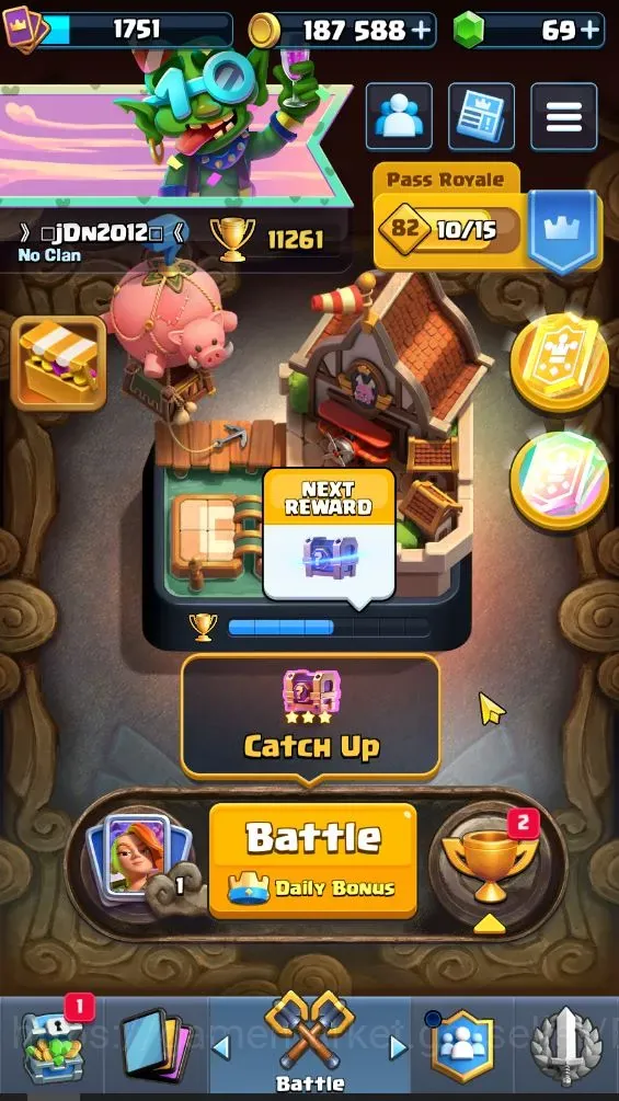 Clash Royale Accounts High-End Trophy 11621 |CL 1751|KTL 16 Max|122 Cards|10 Max|8 Champ|5 Hero|22 Evo|Arena 27|69 1
