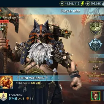 Raid: Shadow Legends Accounts Mid-Game Lv.42 Power 687,4K|1 Mythic: Fjorad Wolfheart|24 Legend: Michelangelo,Azio