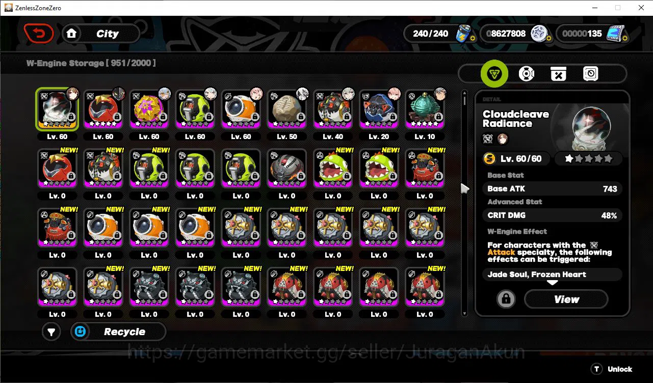 Zenless Zone Zero Accounts Mid-Game ASIA IK 55|S1 Ch1 Epilogue|2 Limited[Ye ShanguangM5+Sign,Zhao]+5 STD|1S BGBoo|MC 10