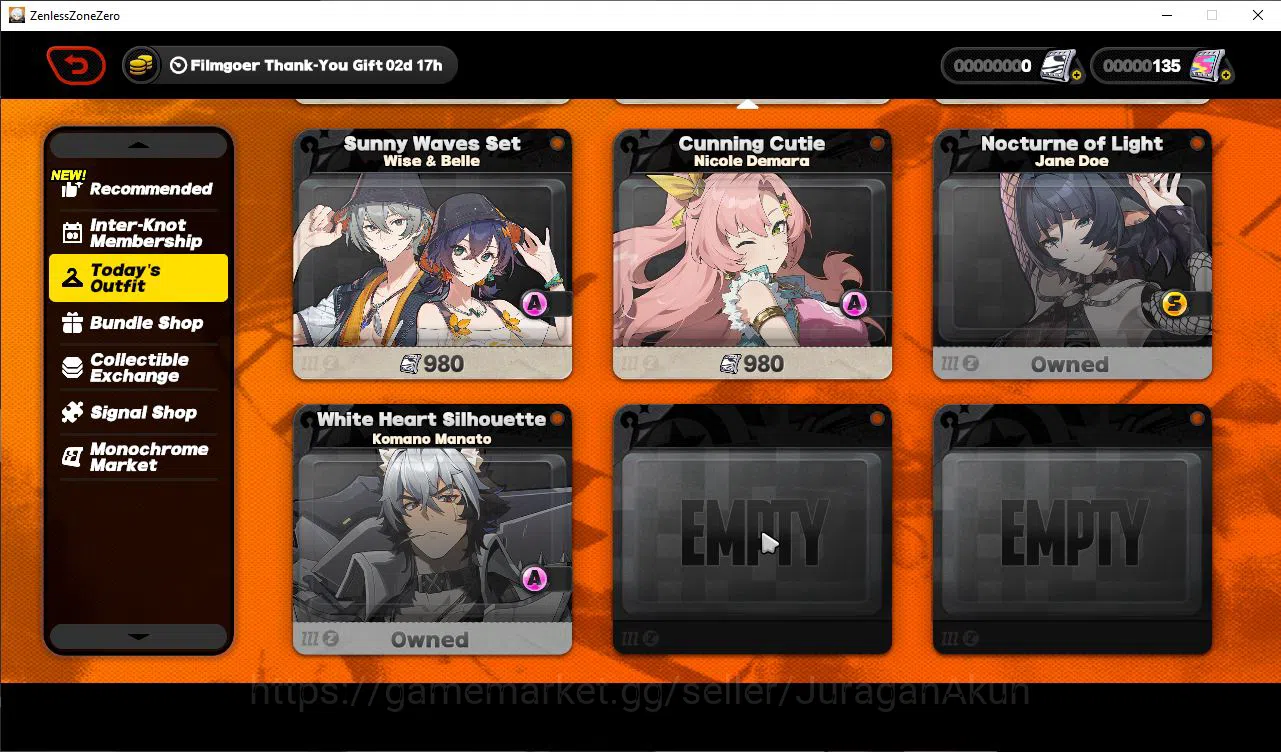 Zenless Zone Zero Accounts Mid-Game ASIA IK 55|S1 Ch1 Epilogue|2 Limited[Ye ShanguangM5+Sign,Zhao]+5 STD|1S BGBoo|MC 17