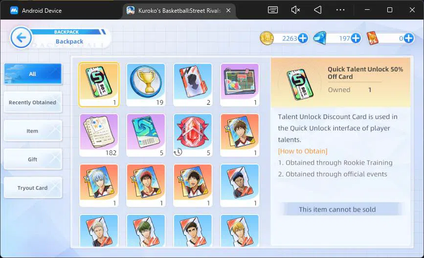 Kuroko's Basketball Street Rivals Accounts SEA|SV11|Lv15|Daiki Aomine,Taiga Kagami,etc|Take m image 3