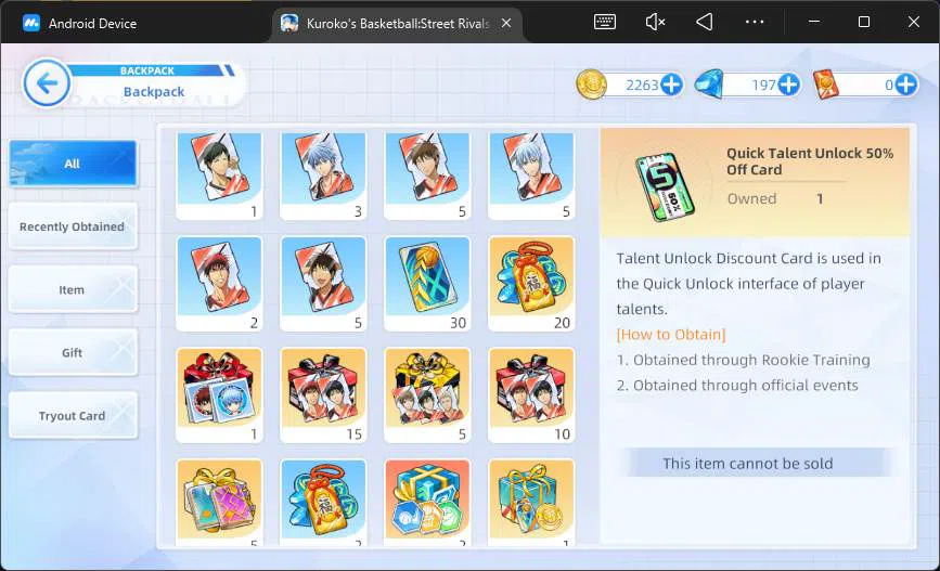 Kuroko's Basketball Street Rivals Accounts SEA|SV11|Lv15|Daiki Aomine,Taiga Kagami,etc|Take m image 4