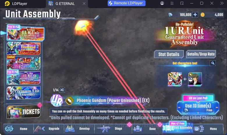 SD Gundam G Generation ETERNAL Accounts Global Rank 1 | FreshStory | 106+K Diamond, Select image 3