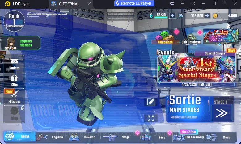SD Gundam G Generation ETERNAL Accounts Global Rank 1 | FreshStory | 106+K Diamond, Select image 4