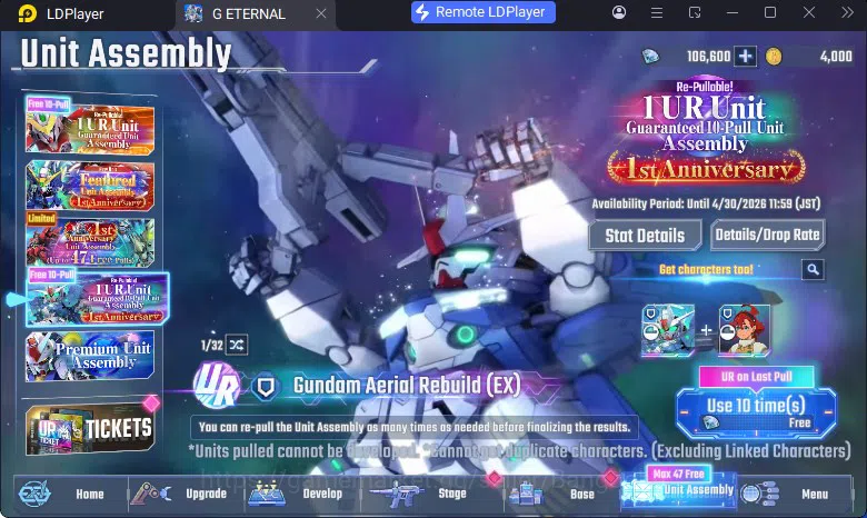 SD Gundam G Generation ETERNAL Accounts Global Rank 1 | FreshStory | 106+K Diamond, Select image 5