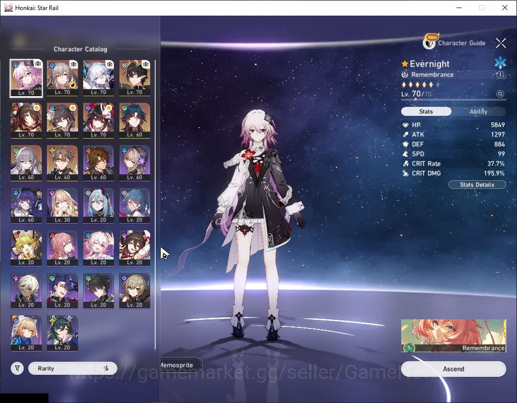 Honkai Star Rail Accounts Asia|TL 56|6 Limited|Yao Guang+Sign,Evernight,Fugu image 3