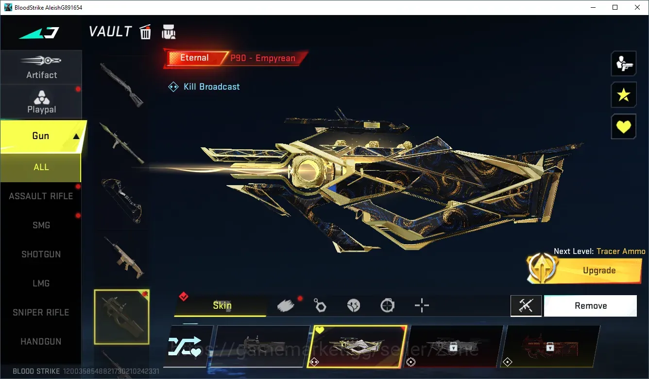 Blood Strike Accounts Starter ASIA Starter |1 ETERNAL: P90-Empyrean Lv2| 1 Epic Rename Card |Check 1