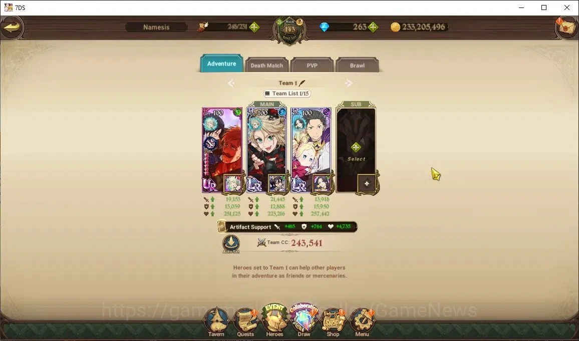 The Seven Deadly Sins: Grand Cross Accounts Endgame Asia|7M CC|120 LS+263 DM|6 LR+15 UR+Many 15