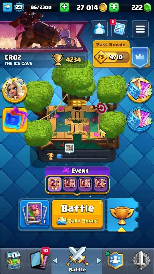 Clash Royale Accounts Midgame Lv 23|Trophy 4234|KTL 9|Limited Skin|Card 73|1 Hero 1 EVO 4 Legend 18 Epic 24 Rare 27 1
