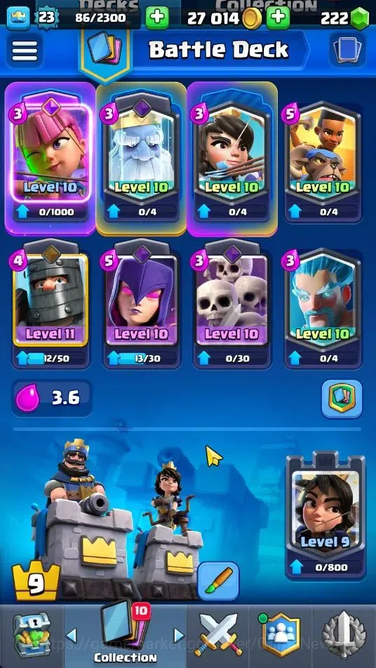 Clash Royale Accounts Midgame Lv 23|Trophy 4234|KTL 9|Limited Skin|Card 73|1 Hero 1 EVO 4 Legend 18 Epic 24 Rare 27 3