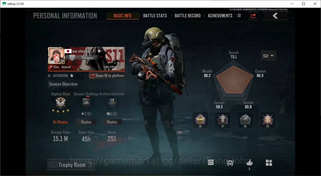 Arena Breakout Accounts High Value MOBILE|LVL30 SV 15,1 M|CV 6 M|SK WEAPON DECEE LR-A1,X-RAY H416,DECREE VSS MORE DETHAIL 1