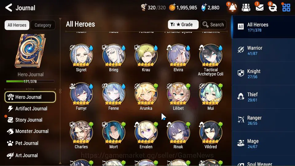 Epic Seven Accounts Limited Hero GLOBAL Unverif|New Era|11 ML(Salome,BArunka,LOTScales,NM Luna,Etc)+Rinak,TA Coli,Etc|PoH 19