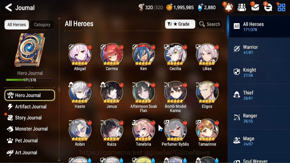 Epic Seven Accounts Limited Hero GLOBAL Unverif|New Era|11 ML(Salome,BArunka,LOTScales,NM Luna,Etc)+Rinak,TA Coli,Etc|PoH 20