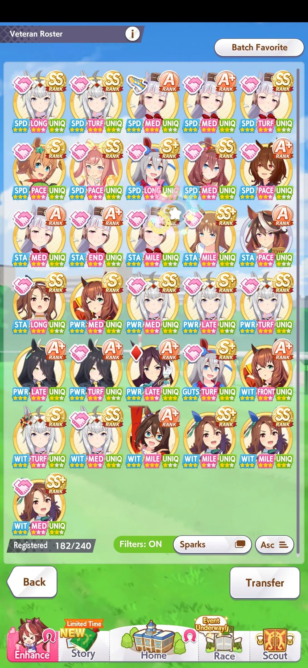 Umamusume: Pretty Derby Accounts Global Endgame SS | Many Spark | Many B9 + B8 | 47 Uma | Never miss supoka event from unity 7