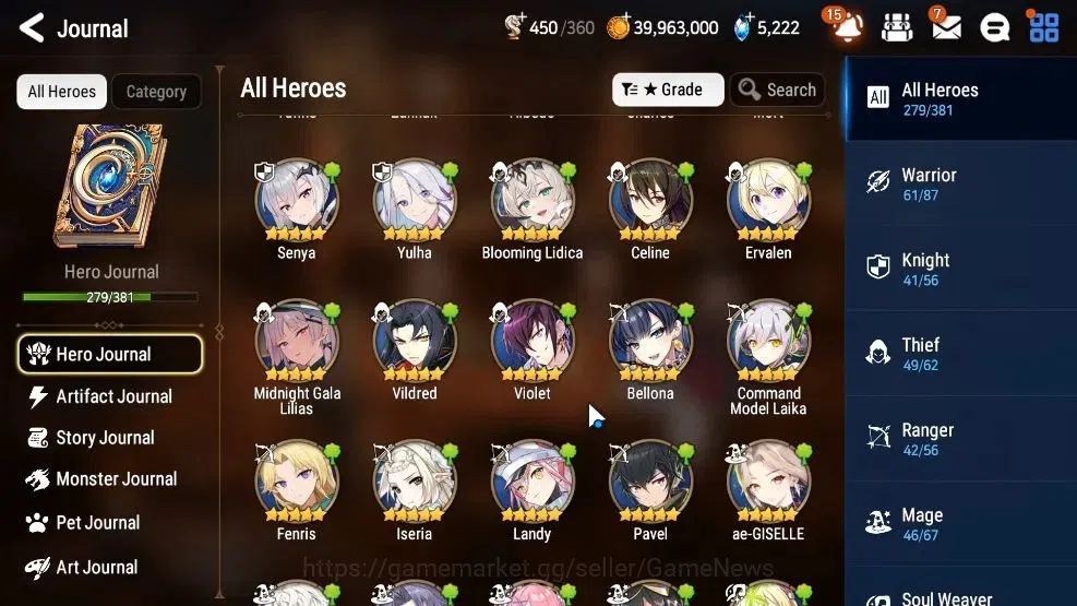 Epic Seven Accounts GLOBAL|25 ML(Ainz,Har setti,A Vildred,C Lilias,Bel image 15