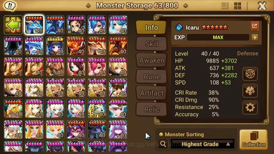 Summoners War: Sky Arena Accounts ASIA Lv100|1 LD[JAGER]|53 Total NB5[Gandalf,Legola image 20