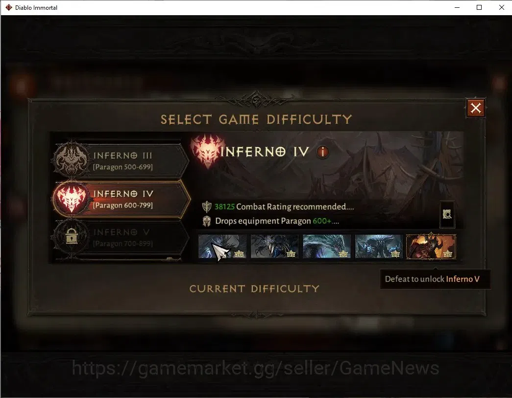 Diablo Immortal Accounts High-End SEA - Verathiel|CS ON|Lv60(880)Barbarian|44k CR|Reso 450|Paragon Vanquisher|Inferno 14