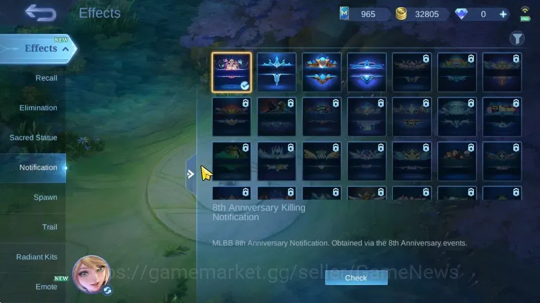 Mobile Legends: Bang Bang Accounts Hero 86|Skin 158|CC Nata,LB[Alucard,Granger],M Ser image 12