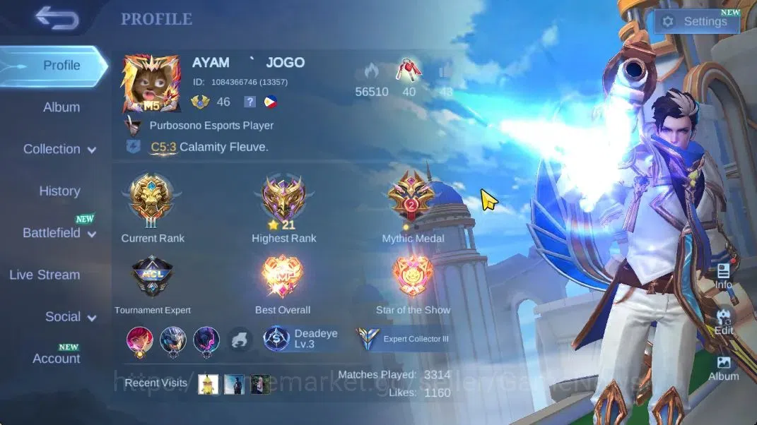 Mobile Legends: Bang Bang Accounts Hero 86|Skin 158|CC Nata,LB[Alucard,Granger],M Ser image 2