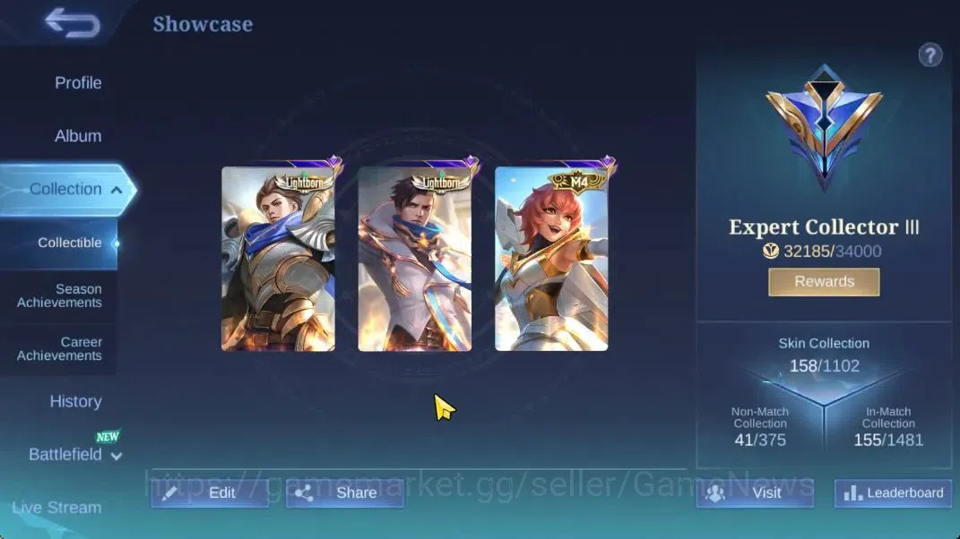 Mobile Legends: Bang Bang Accounts Hero 86|Skin 158|CC Nata,LB[Alucard,Granger],M Ser image 3