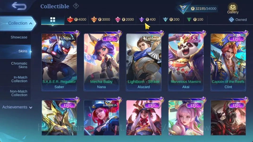Mobile Legends: Bang Bang Accounts Hero 86|Skin 158|CC Nata,LB[Alucard,Granger],M Ser image 5