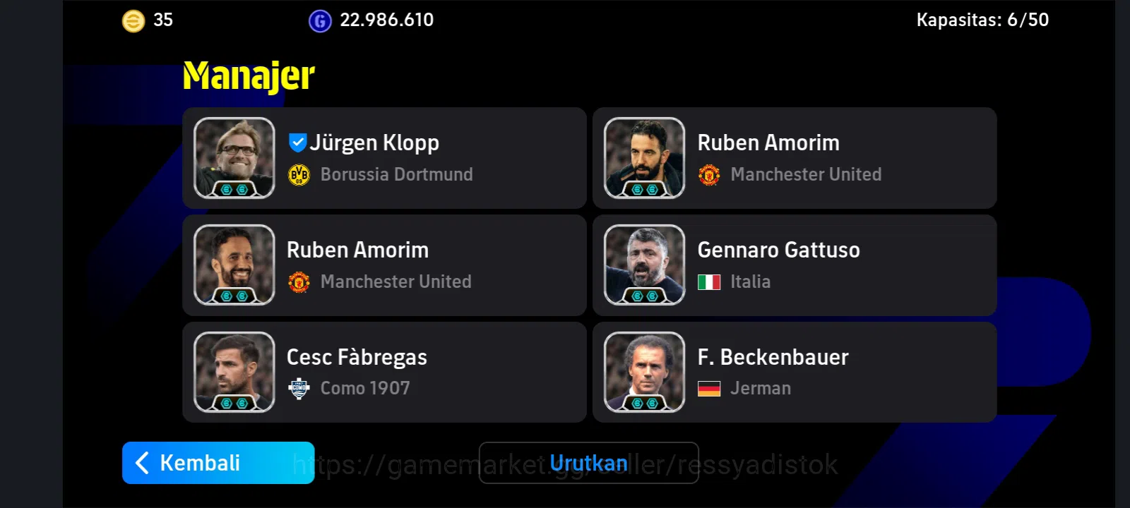 eFootball Accounts Legends & Iconic Players EFOOTBALL 2026 | DRAGAN SLAHKOVIC, VITINHA, MARTIN ODEGARD, CANAVARO, 6 MANAGER 4