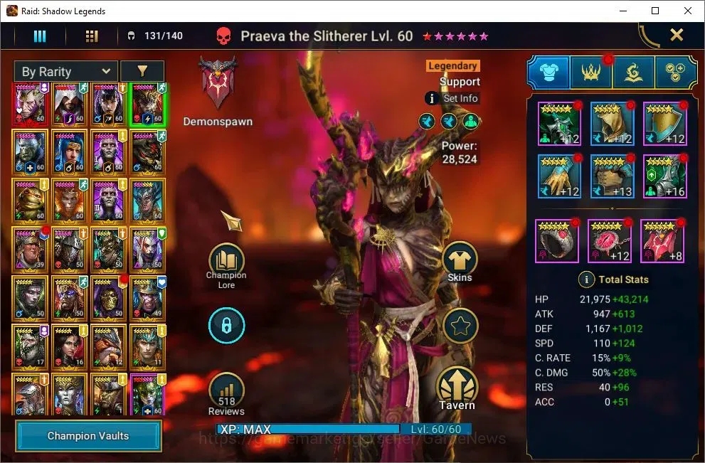 Raid: Shadow Legends Accounts Lv55 1,1M Power|1 Mythic(SS Galathir)+26Legend(Ezi image 5