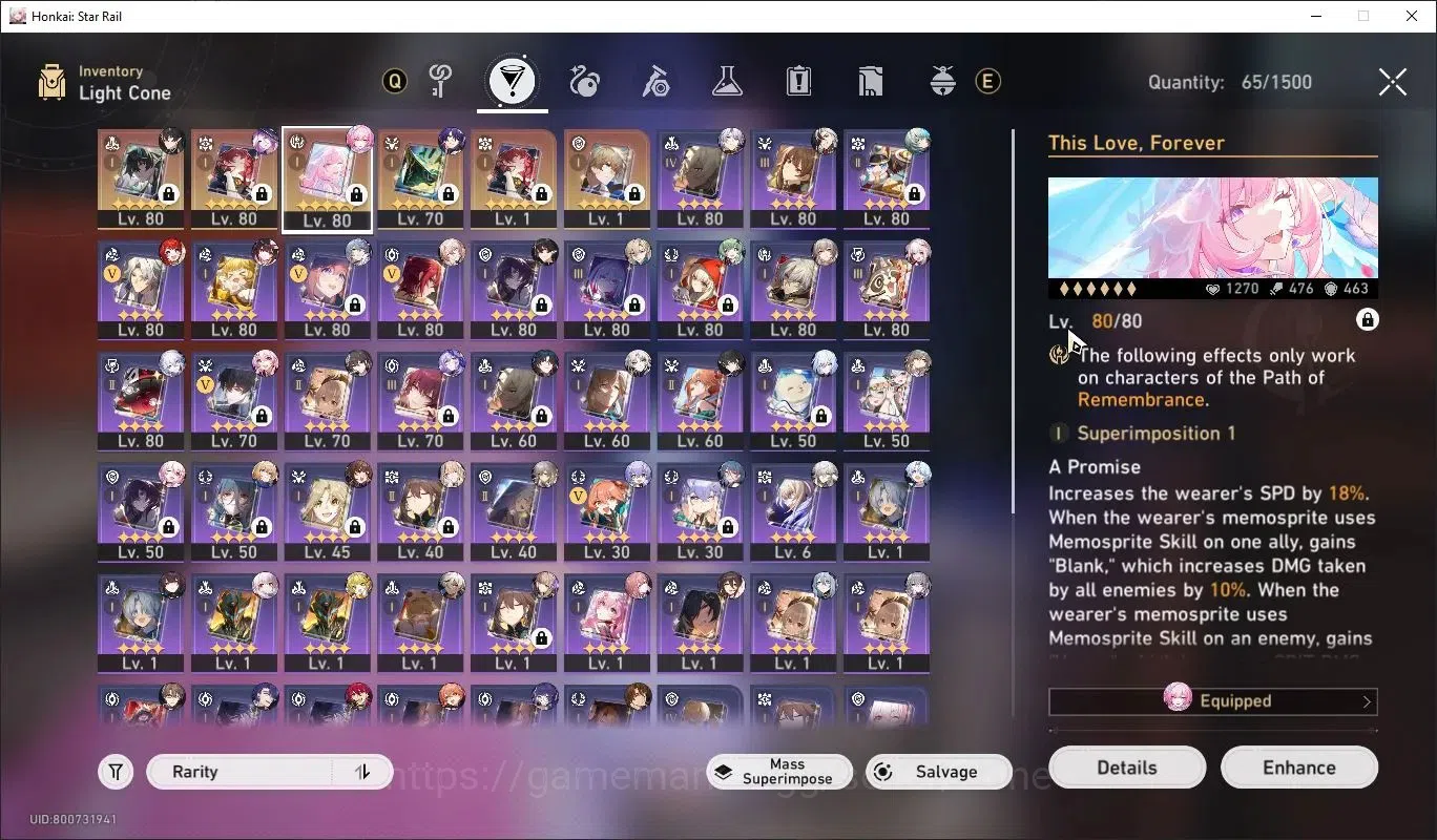 Honkai Star Rail Accounts ASIA|TL 70 End-Game|Cyrene E0S1 + Archer Collab + image 9