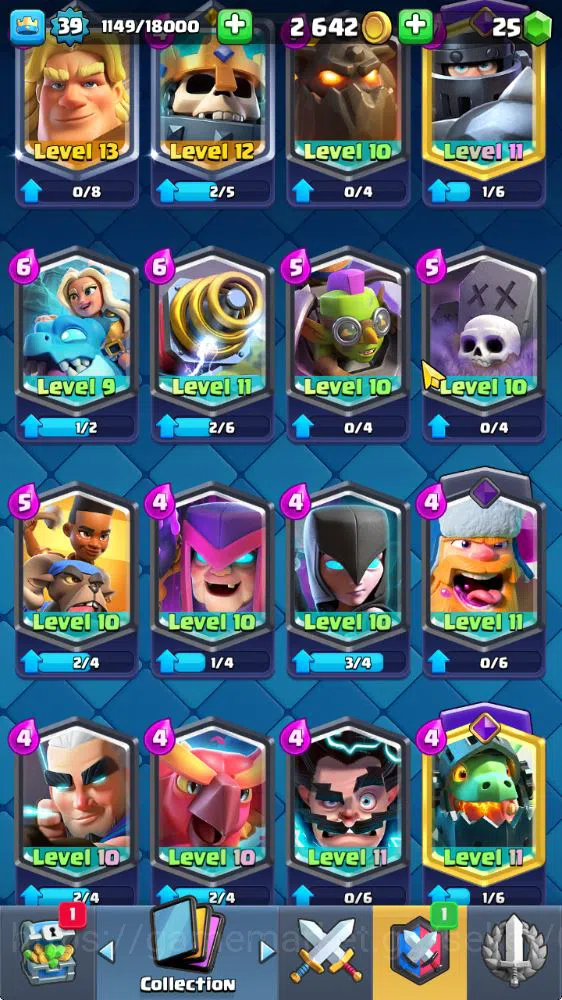 Clash Royale Accounts Midgame Lv 39|Trophy 7032|KTL 13|Limited Skin|Card 119| 1 Hero 14 EVO 6 Champ 21 Legedary 33 Epic 30 14
