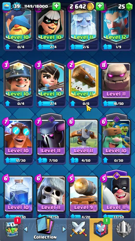 Clash Royale Accounts Midgame Lv 39|Trophy 7032|KTL 13|Limited Skin|Card 119| 1 Hero 14 EVO 6 Champ 21 Legedary 33 Epic 30 15