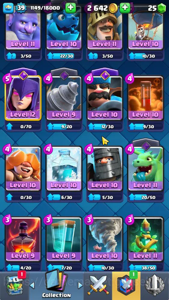 Clash Royale Accounts Midgame Lv 39|Trophy 7032|KTL 13|Limited Skin|Card 119| 1 Hero 14 EVO 6 Champ 21 Legedary 33 Epic 30 16