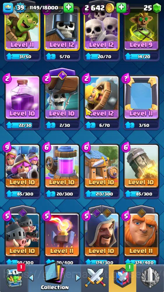 Clash Royale Accounts Midgame Lv 39|Trophy 7032|KTL 13|Limited Skin|Card 119| 1 Hero 14 EVO 6 Champ 21 Legedary 33 Epic 30 17