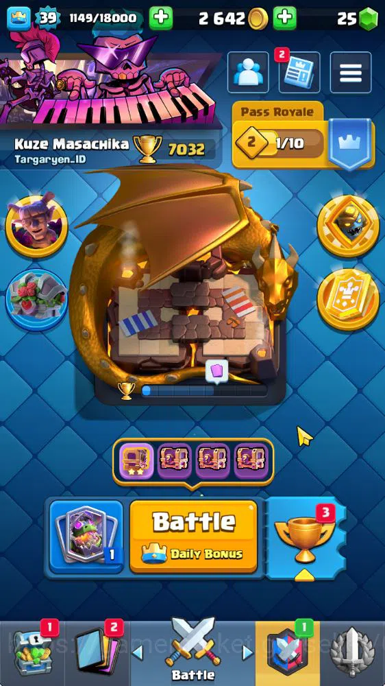 Clash Royale Accounts Midgame Lv 39|Trophy 7032|KTL 13|Limited Skin|Card 119| 1 Hero 14 EVO 6 Champ 21 Legedary 33 Epic 30 2