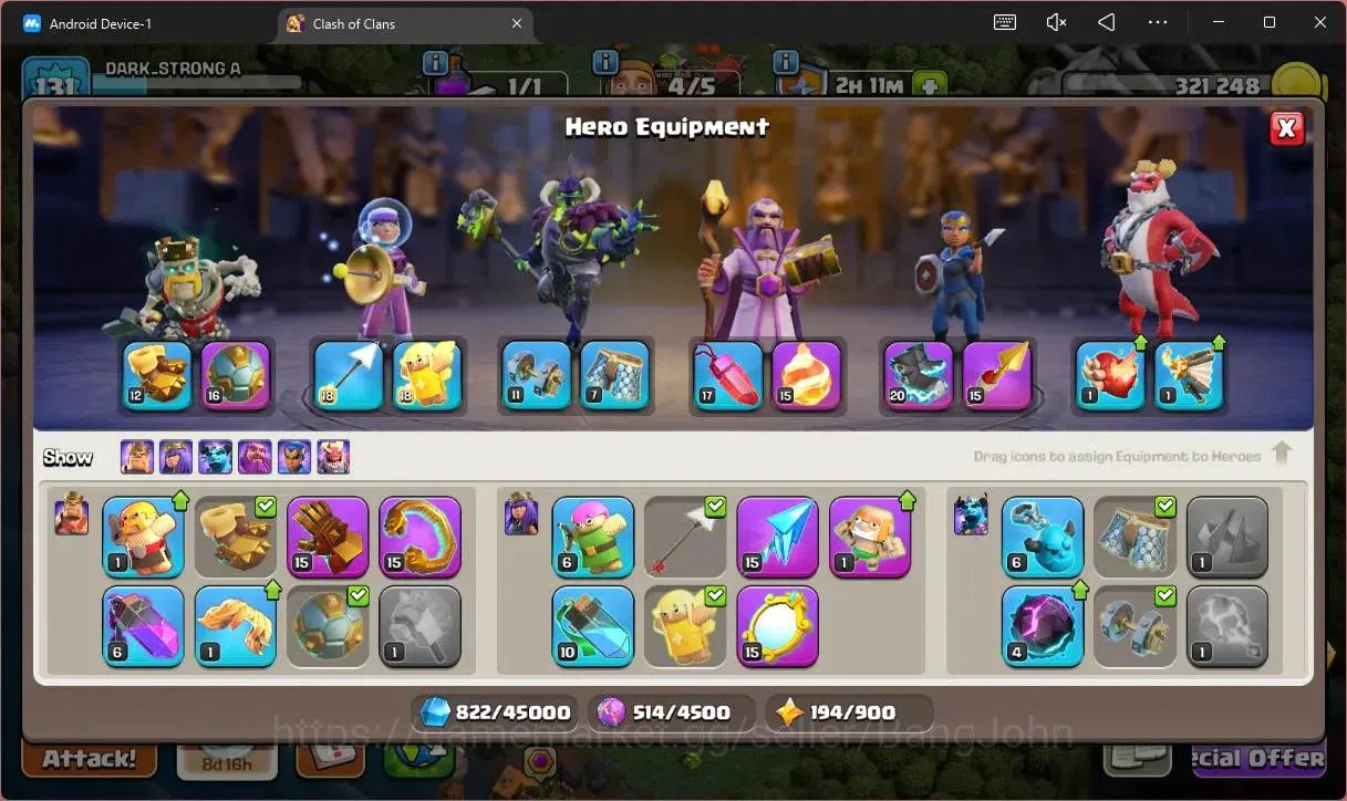 Clash of Clans Accounts Global |TH15–BH10|LVL 131|HH 9|BK63,AQ60,MP31,GW28 image 12