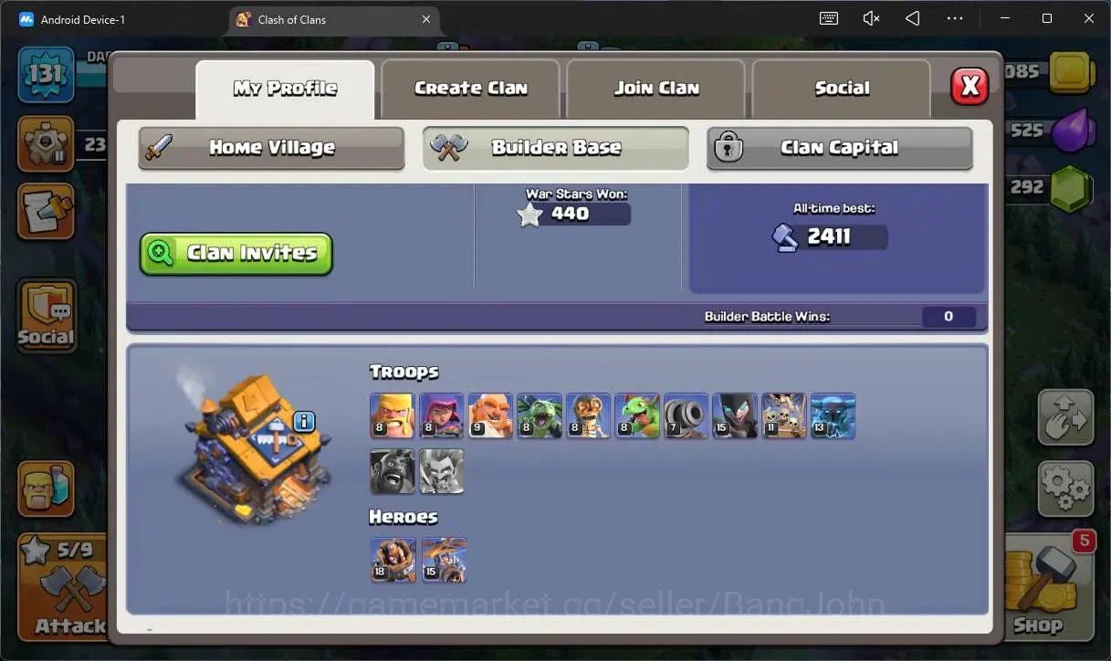 Clash of Clans Accounts Global |TH15–BH10|LVL 131|HH 9|BK63,AQ60,MP31,GW28 image 20