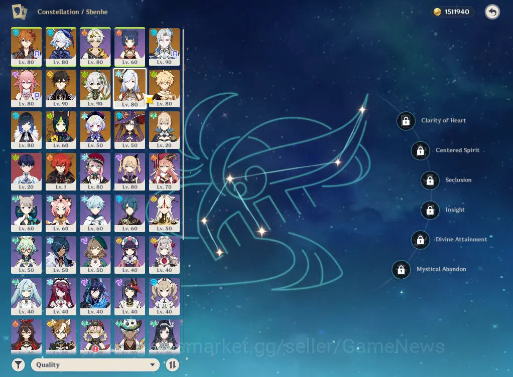 Genshin Impact Accounts ASIA|AR57|PremTeam Neuvillette|8Limited+2(*5Weapon image 5