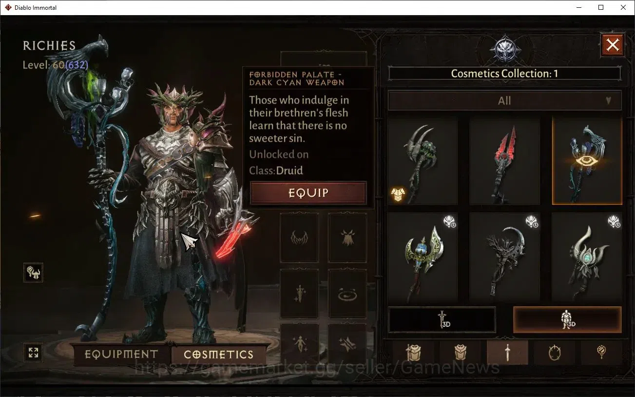 Diablo Immortal Accounts EU - secheron|CS ON|Lv60 (632)|Druid|CR 36K|Reso 5 image 10