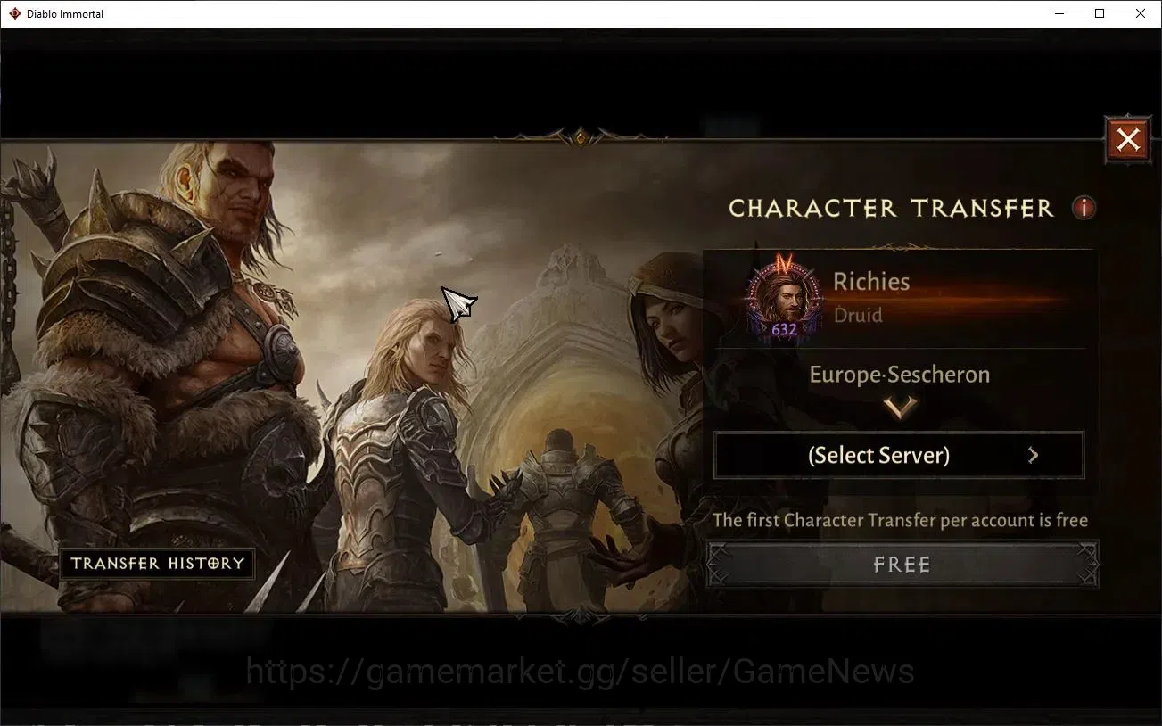 Diablo Immortal Accounts EU - secheron|CS ON|Lv60 (632)|Druid|CR 36K|Reso 5 image 2