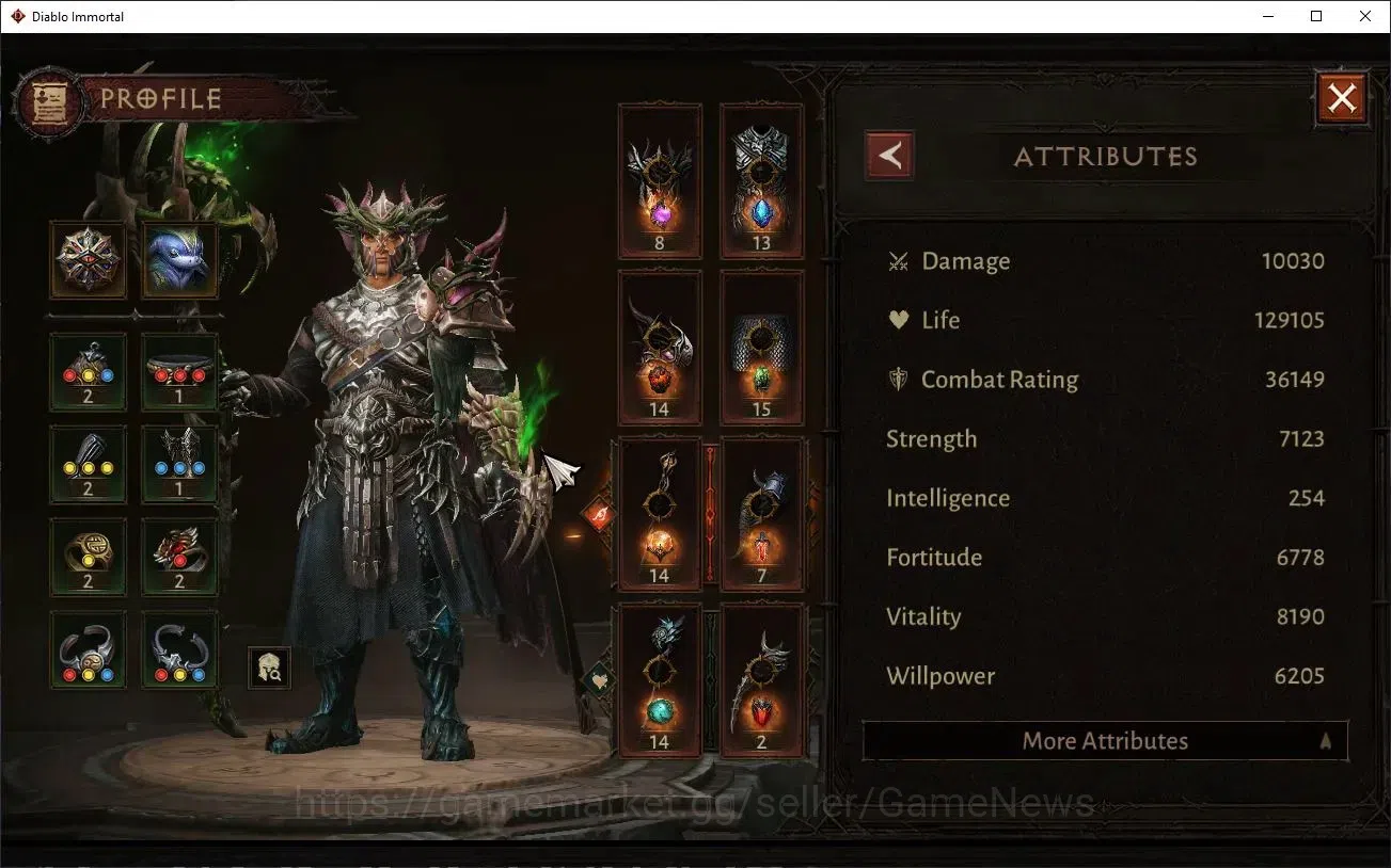 Diablo Immortal Accounts EU - secheron|CS ON|Lv60 (632)|Druid|CR 36K|Reso 5 image 3