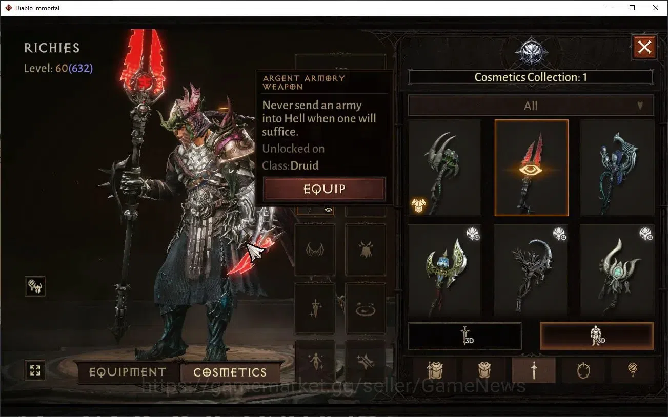 Diablo Immortal Accounts EU - secheron|CS ON|Lv60 (632)|Druid|CR 36K|Reso 5 image 9