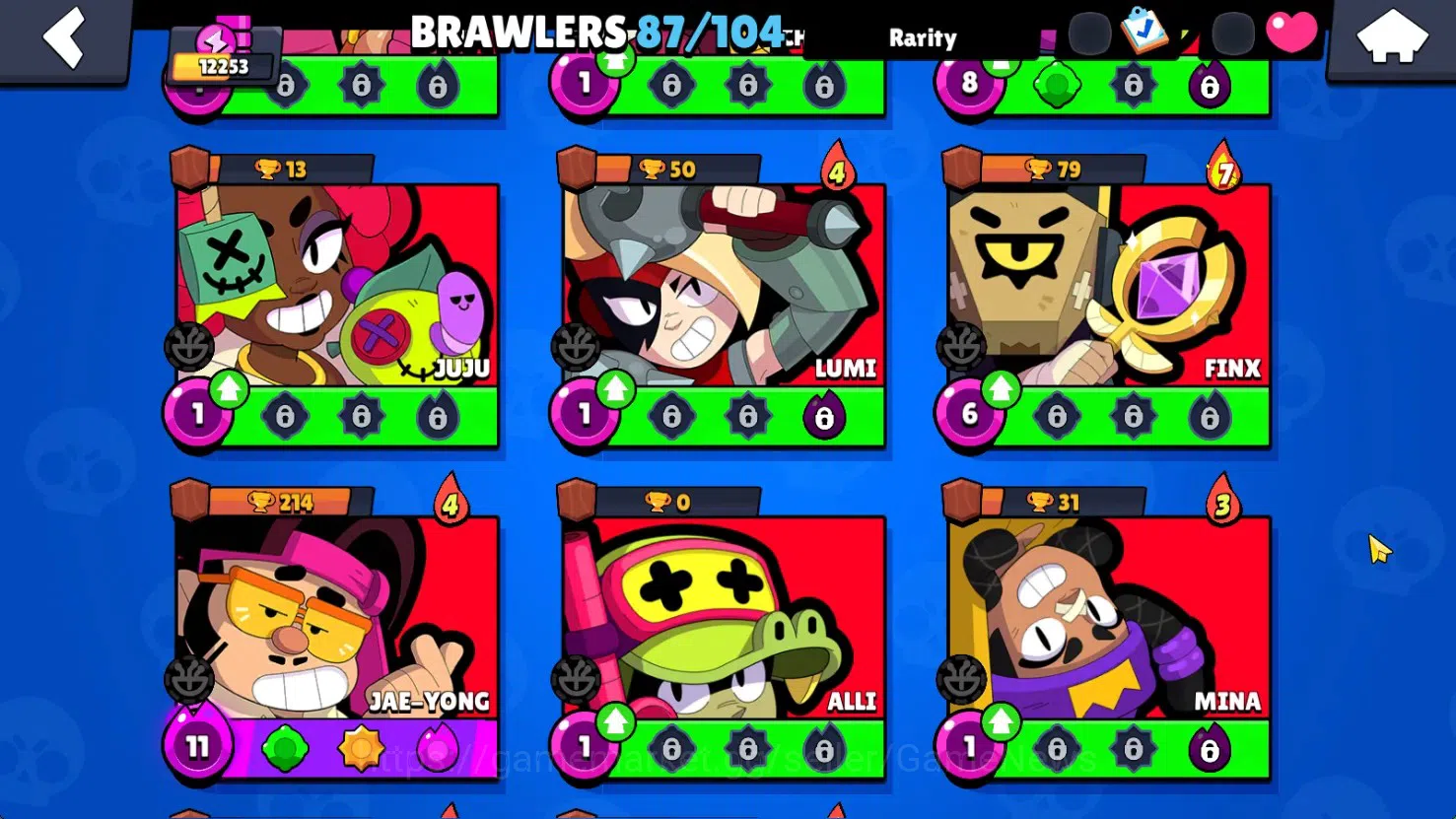 Brawl Stars Accounts 12253 Trophy|87 Brawlers 16 Max|180 Skin|HyperC(Manga Kenji,S Poco),5 Legend,15 Myth,47 Epic,Etc|15k 11