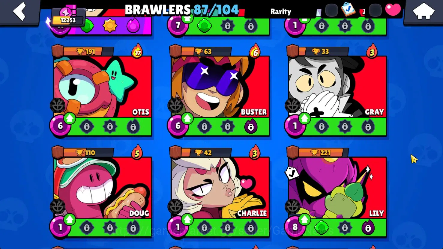 Brawl Stars Accounts 12253 Trophy|87 Brawlers 16 Max|180 Skin|HyperC(Manga Kenji,S Poco),5 Legend,15 Myth,47 Epic,Etc|15k 12