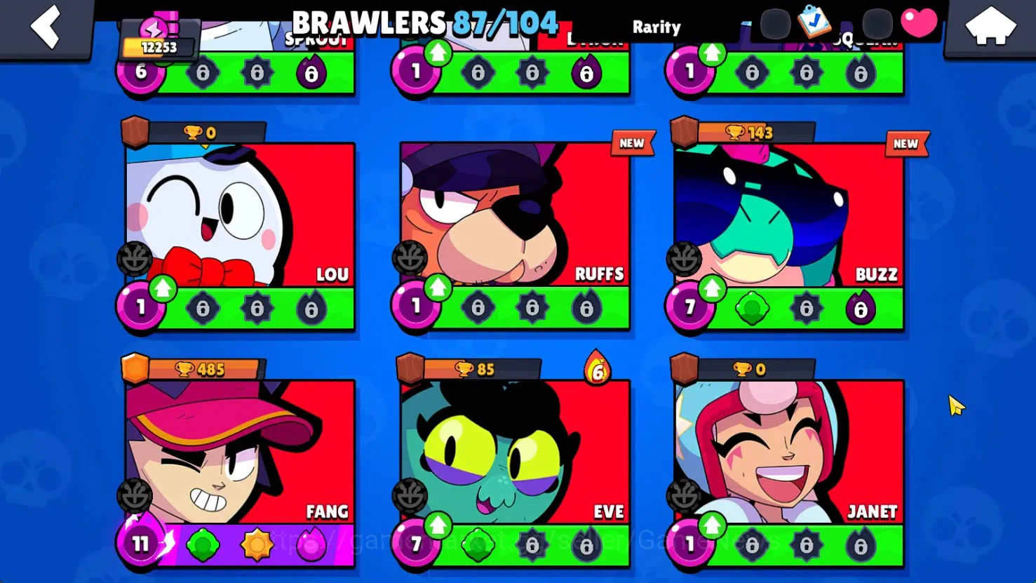 Brawl Stars Accounts 12253 Trophy|87 Brawlers 16 Max|180 Skin|HyperC(Manga Kenji,S Poco),5 Legend,15 Myth,47 Epic,Etc|15k 13
