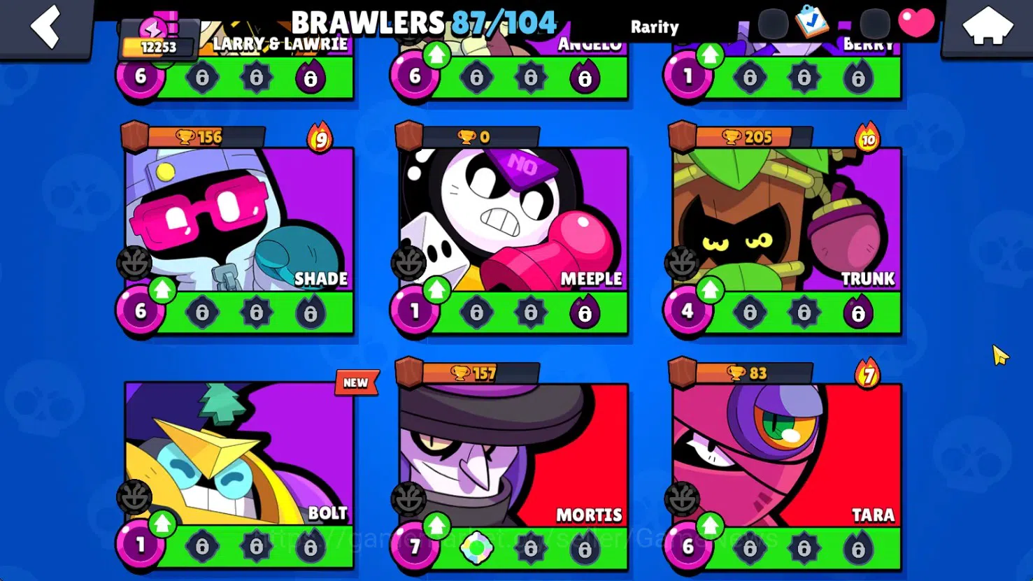 Brawl Stars Accounts 12253 Trophy|87 Brawlers 16 Max|180 Skin|HyperC(Manga Kenji,S Poco),5 Legend,15 Myth,47 Epic,Etc|15k 15