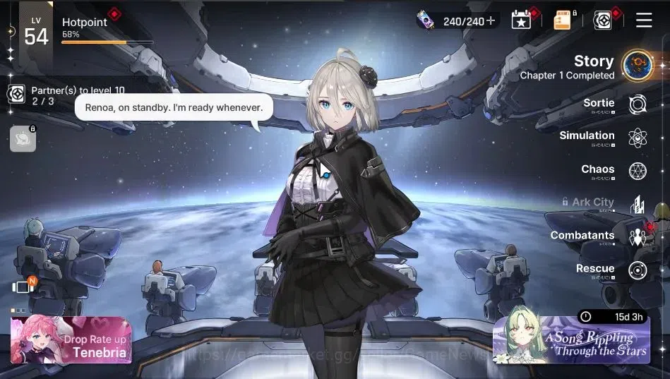 Chaos Zero Nightmare Accounts ASIA|Lv 54|7 SSR[Tenebria+Sign,Diana,Tiphera,Chizu image 1