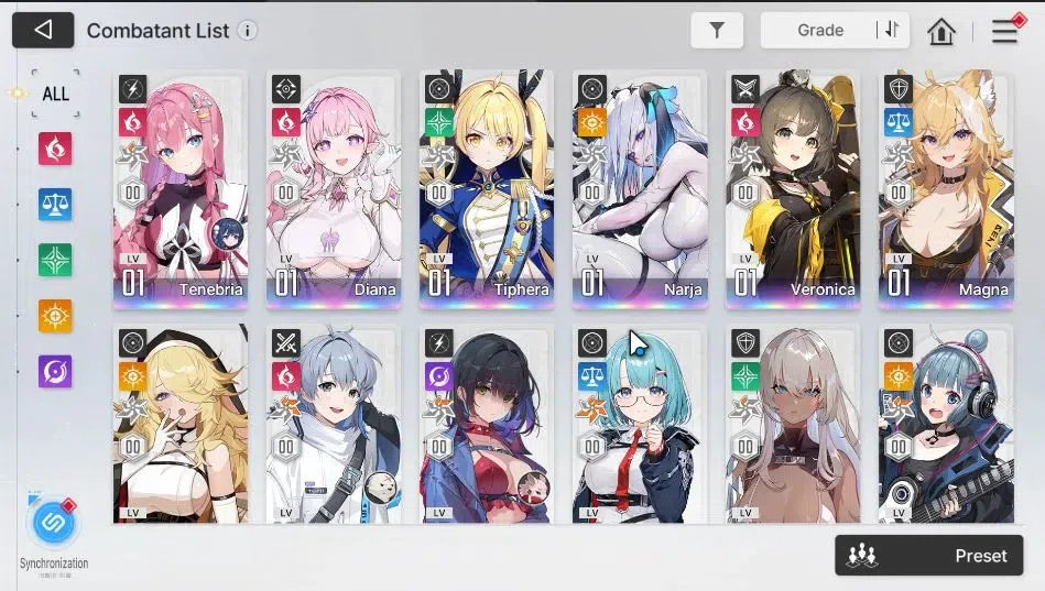 Chaos Zero Nightmare Accounts ASIA|Lv 54|7 SSR[Tenebria+Sign,Diana,Tiphera,Chizu image 3