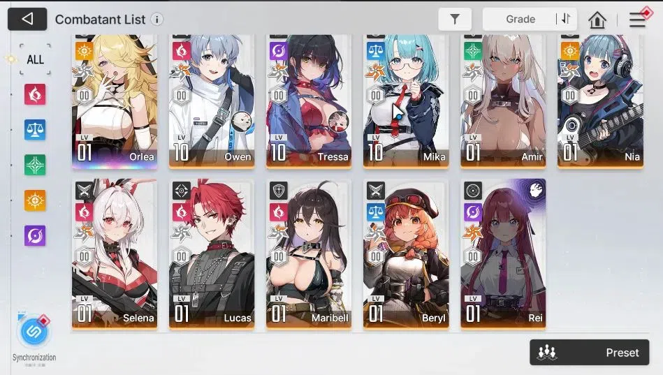 Chaos Zero Nightmare Accounts ASIA|Lv 54|7 SSR[Tenebria+Sign,Diana,Tiphera,Chizu image 4